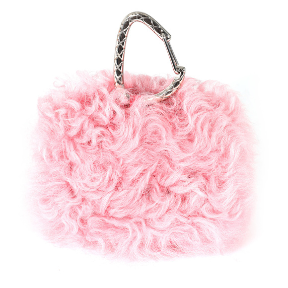 Chanel Handbags - Chanel Pink Shearling Lambskin Jewel Hook Card Holder